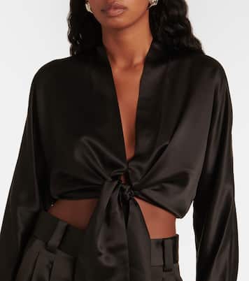 Blusa in seta con fiocco | The Sei