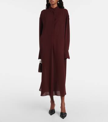 Abito chemisier oversize in seta | McQueen