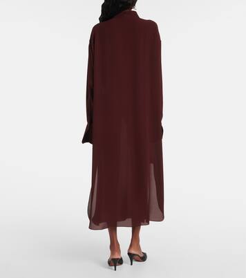 Abito chemisier oversize in seta | McQueen