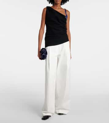 Weite High-Rise-Hose aus Baumwolle | Dries Van Noten