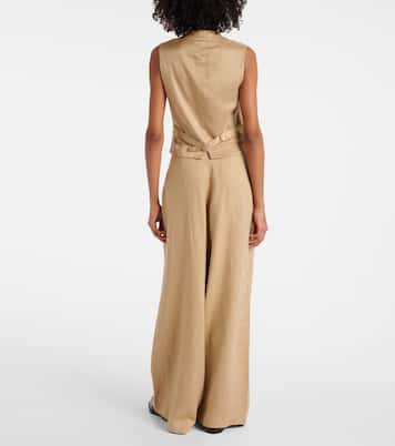 Gilet Jaiden in seta e lino | Ralph Lauren Collection