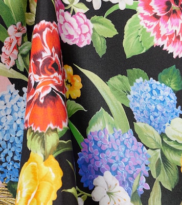 Foulard in seta con stampa floreale | Dolce&Gabbana