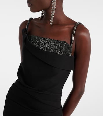 Crystal-embellished crêpe minidress | Roland Mouret