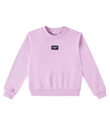 Pullover in cotone con logo | Dolce&Gabbana Kids