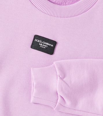 Pullover in cotone con logo | Dolce&Gabbana Kids