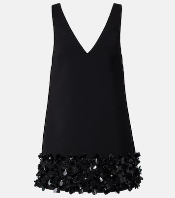 Embellished crêpe minidress | Self-Portrait