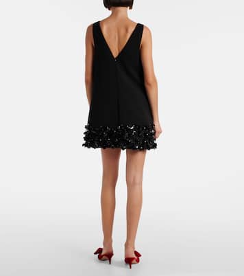 Embellished crêpe minidress | Self-Portrait
