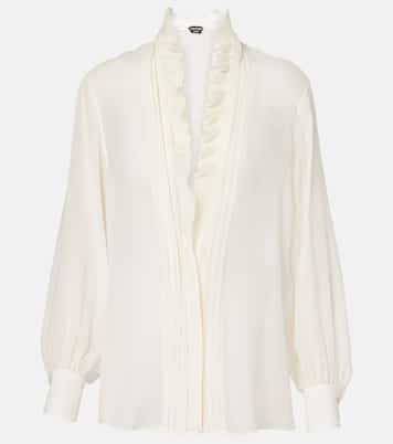 Blusa in seta con volant | Tom Ford