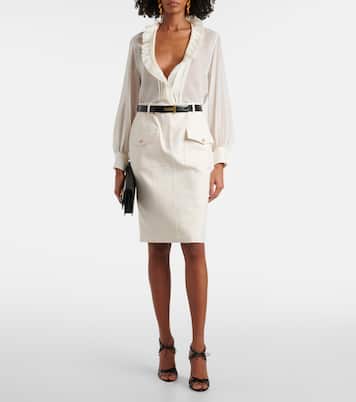Blusa in seta con volant | Tom Ford