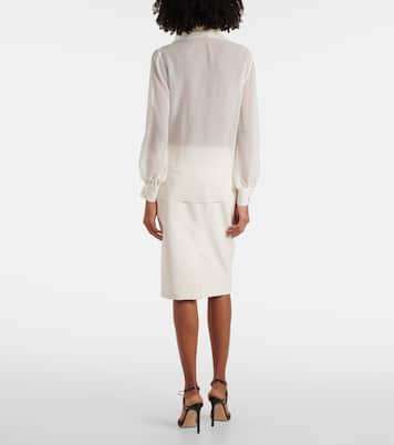 Blusa in seta con volant | Tom Ford