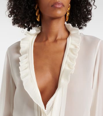 Blusa in seta con volant | Tom Ford