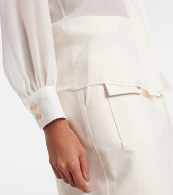 Blusa in seta con volant | Tom Ford