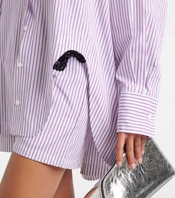 Camisa asimétrica Diana de algodón a rayas | The Attico