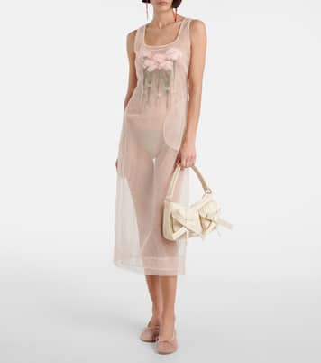 Schultertasche Utility Bow mit Zierperlen | Simone Rocha