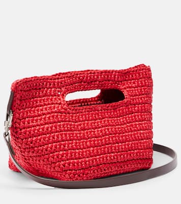 Via Dei Giardini 15 raffia-effect tote bag | The Attico