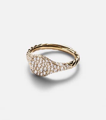 Bague Petite Pavé en or 18 ct et diamants | David Yurman