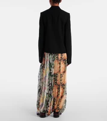 Blazer in lana con raso | Loewe