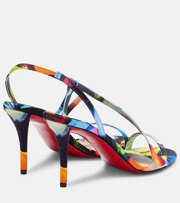 Rosa Z 80 printed satin sandals | Christian Louboutin