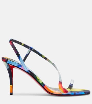 Rosa Z 80 printed satin sandals | Christian Louboutin