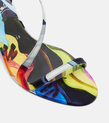 Rosa Z 80 printed satin sandals | Christian Louboutin