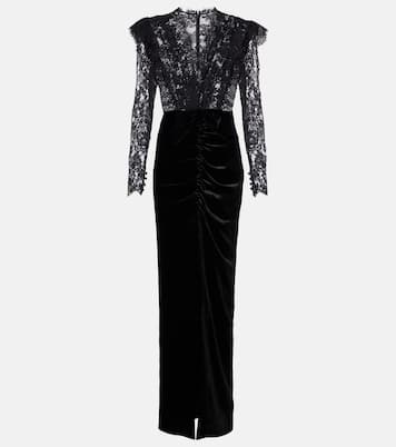 Lace and velvet gown | Alessandra Rich