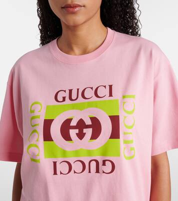 T-shirt in jersey di cotone con logo | Gucci