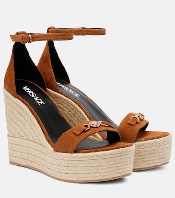 Espadrillas Medusa '95 in suede con zeppa | Versace