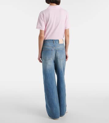 جينز بأرجل واسعة بخصر متوسط | Loewe