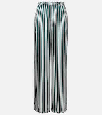 Pantalon ample Ladino rayé en soie | Max Mara