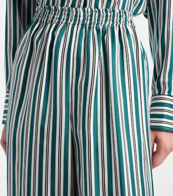 Pantalon ample Ladino rayé en soie | Max Mara