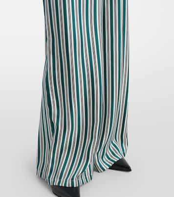 Pantalon ample Ladino rayé en soie | Max Mara