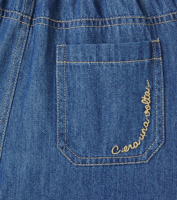 Suri embroidered pleated wide-leg jeans | C'era Una Volta