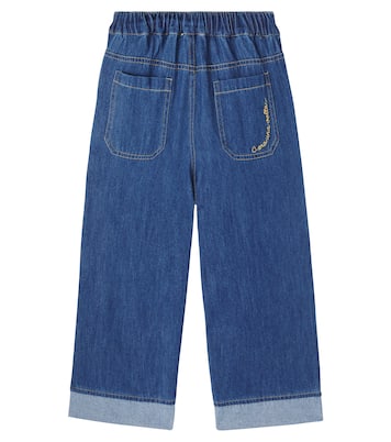 Suri embroidered pleated wide-leg jeans | C'era Una Volta