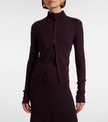 Wool-blend zip-up sweater | Victoria Beckham