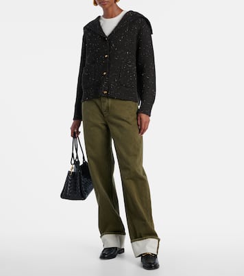 Ribbed-knit wool-blend cardigan | Bottega Veneta