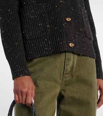Ribbed-knit wool-blend cardigan | Bottega Veneta