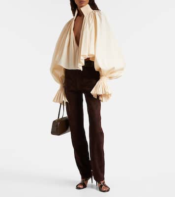 Durer cotton-blend blouse | Khaite