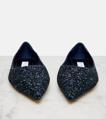 Love glitter ballet flats | Jimmy Choo