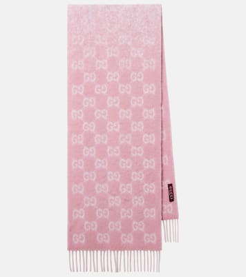 GG alpaca and wool-blend scarf | Gucci