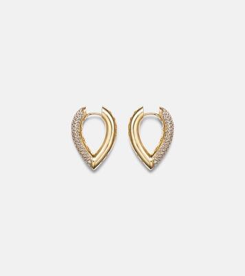 Drop Link Medium 18kt gold earrings with diamonds | Engelbert