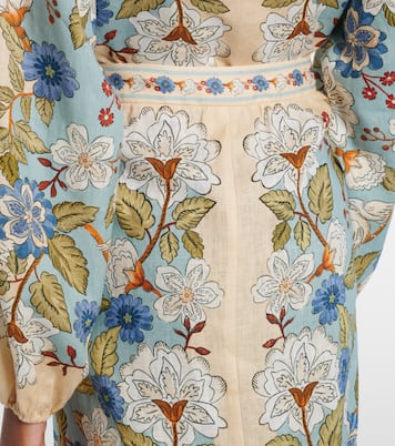 Floral linen midi skirt | Farm Rio