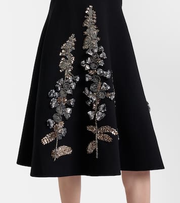 Embellished jacquard midi dress | Oscar de la Renta