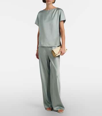 Satin wide-leg pants | Vince