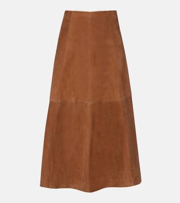 Bonnie suede midi skirt | Simkhai
