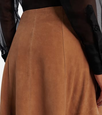 Bonnie suede midi skirt | Simkhai