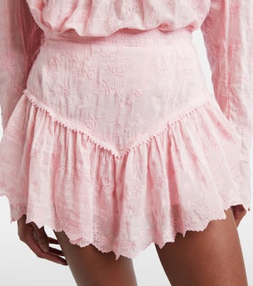 Embroidered cotton and silk shorts | Isabel Marant