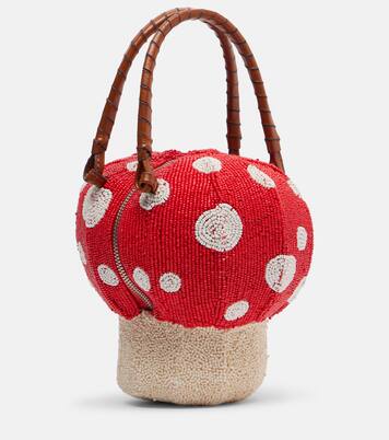 Shroom Mini beaded top-handle bag | Staud