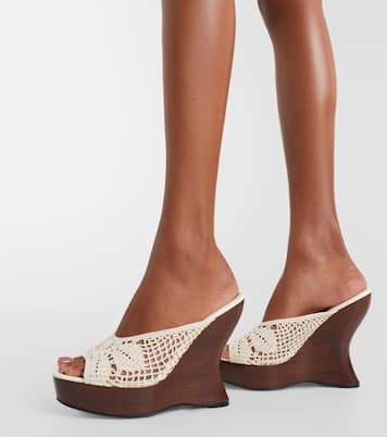 Crochet wedge mules | Magda Butrym