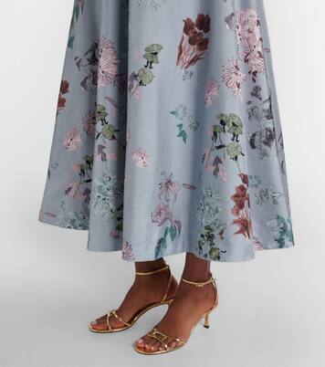 Varda floral silk midi skirt | Altuzarra