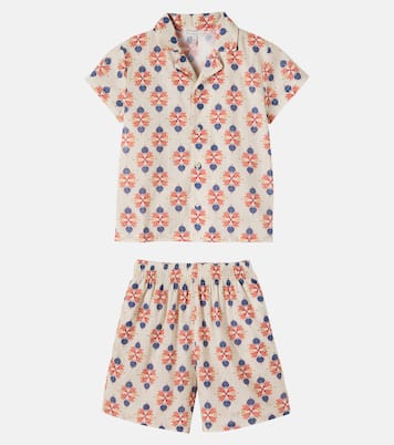 Coast printed cotton shirt and shorts set | Bebe Organic